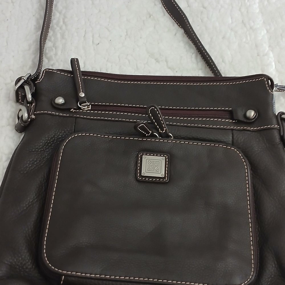 Women's Dark Brown Leather Crossbody Bag